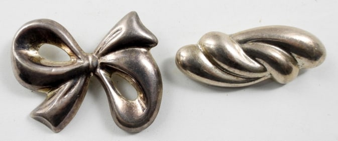 (2) MEXICO 925 STAMPED HOLLOW PINS