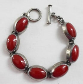 RED STONE MEXICO BRACELET 925