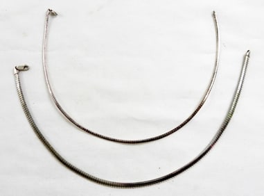 (2) OMEGA STERLING NECKLACE