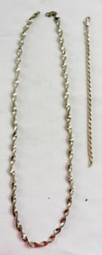 23" STERLING FASHION NECKLACE & BRACELET
