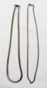 (2) VINTAGE STERLING SILVER 20IN CHAINS