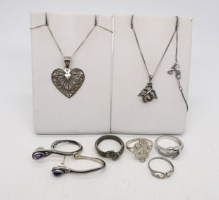 OPEN HEART NECKLACE & MORE STERLING