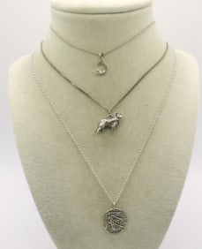 (3) STERLING NECKLACES