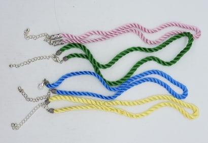 (4) ROPE NECKLACES W/ 925 HARDWARE
