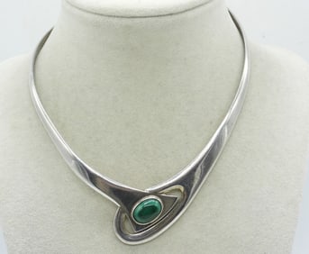 TAXCO MALACHITE COLLAR NECKLACE