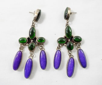 VINTAGE STONE EARRINGS 925