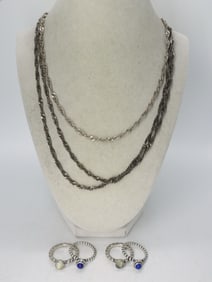 STERLING GEMSTONE RINGS & CHAINS