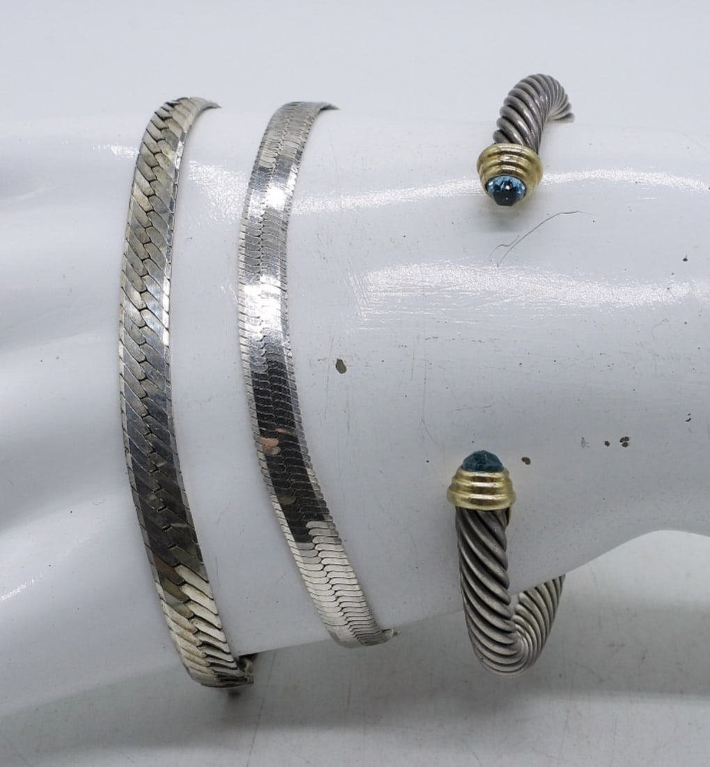 (3) BRACELETS, STERLING (1 of 3)