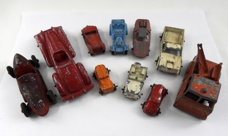(10) VINTAGE METAL TOY CARS / TRUCKS