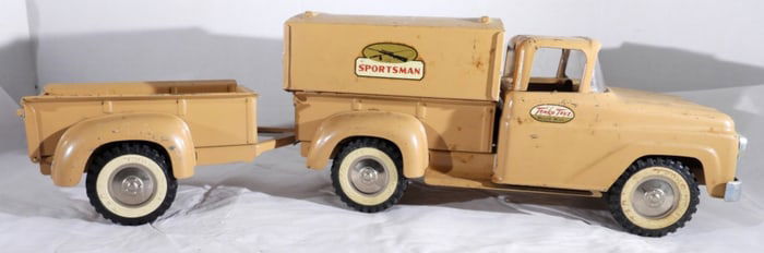 TONKA TRUCK WITH TOPPER & TRAILER
