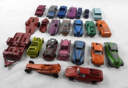 (23) METAL VTG TOY CARS AND TRUCKS TINY