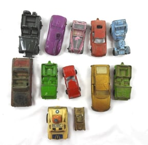 (12) VTG METAL TOY CARS/TRUCKS/TOOTSIE