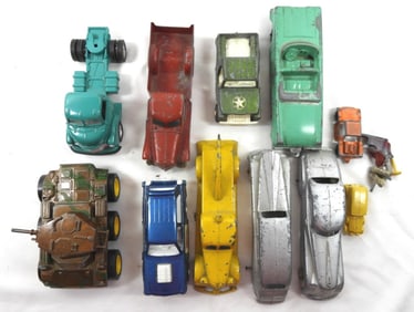 (10) VTG TOY- CARS TRUCKS & MORE LOT