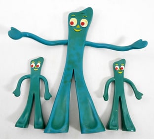 (3) VINTAGE GUMBY FIGURES