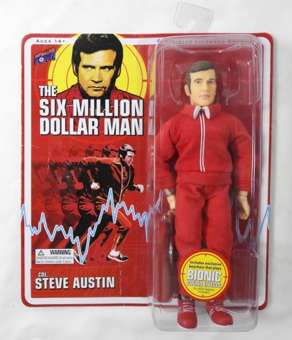 SIX MILLION DOLLAR MAN COL. AUSTIN: APPRO 8" FIGURE in ORIGINAL PACKAGE by BIFBANGPOW!.COM