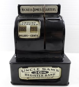 UNCLE SAM'S REGISTER BANK 3 COIN