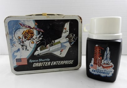 1977 SPACE METAL THERMOS LUNCH