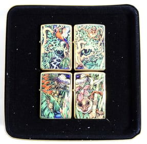 1995 SEALED ZIPPO MYSTERIES OF THE FOREST SET OF F
