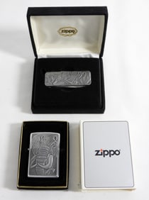 SEALED 1995 ELEPHANT ZIPPO LIGHTER AND PCOKET KNIF