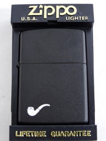 1994 UNFIRED ZIPPO BLACK MATTE PIPE LIGHTER