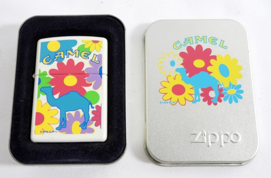 1996 SEALED FLOWER POWER CAMEL ZIPPO (1 of 4)