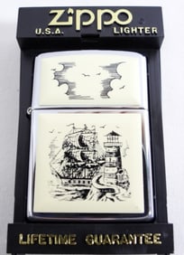 1995 SEALED SHIP & LIGHTHOUSE ZIPPO