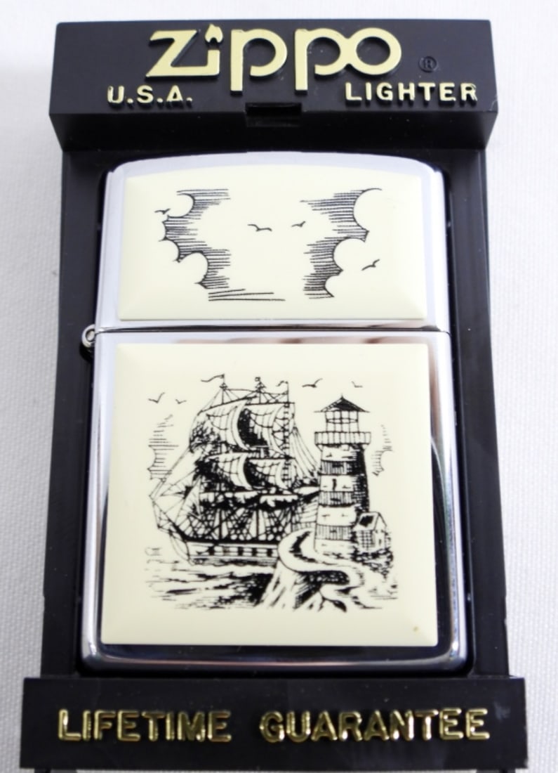 1995 SEALED SHIP & LIGHTHOUSE ZIPPO (1 of 3)