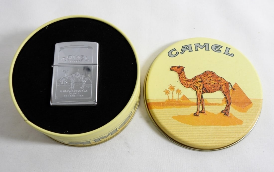 1996 CAMELS TURKISH BLEND ZIPPO & TIN (1 of 4)