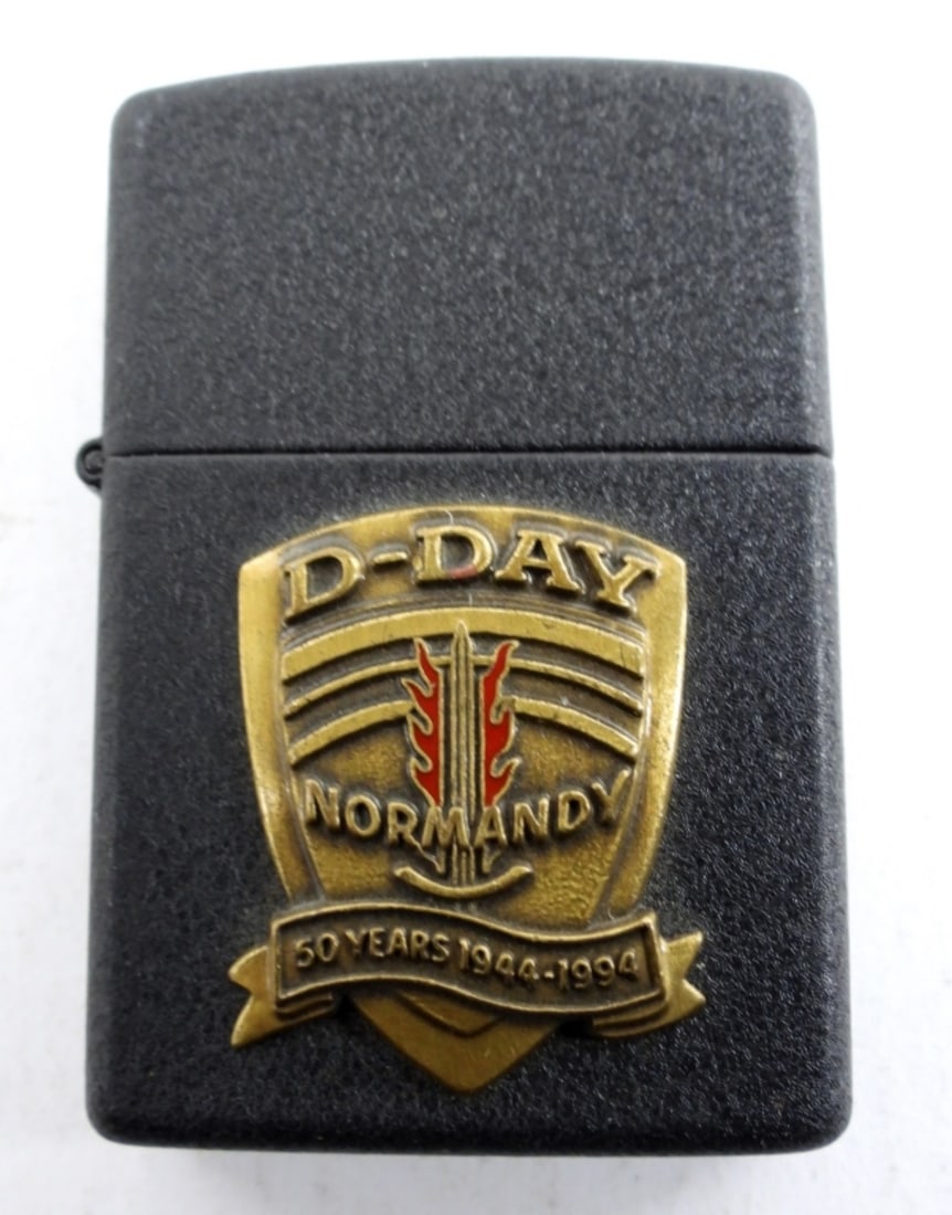 1994 ZIPPO D-DAY NORMANDY 50 yrs: BLACK MATTE - UNUSED