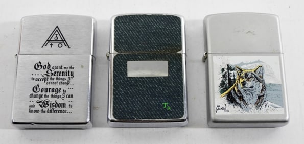 (3) ZIPPO COLLECTIBLE LIGHTERS