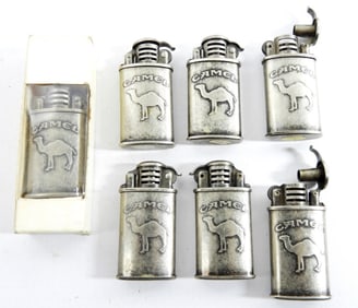 (7) "CAMEL" FLIP TOP LIGHTERS