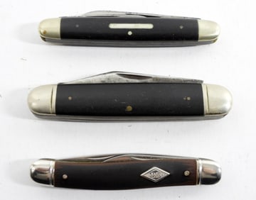 (3) VINTAGE POCKET KNIVES - ROBESON