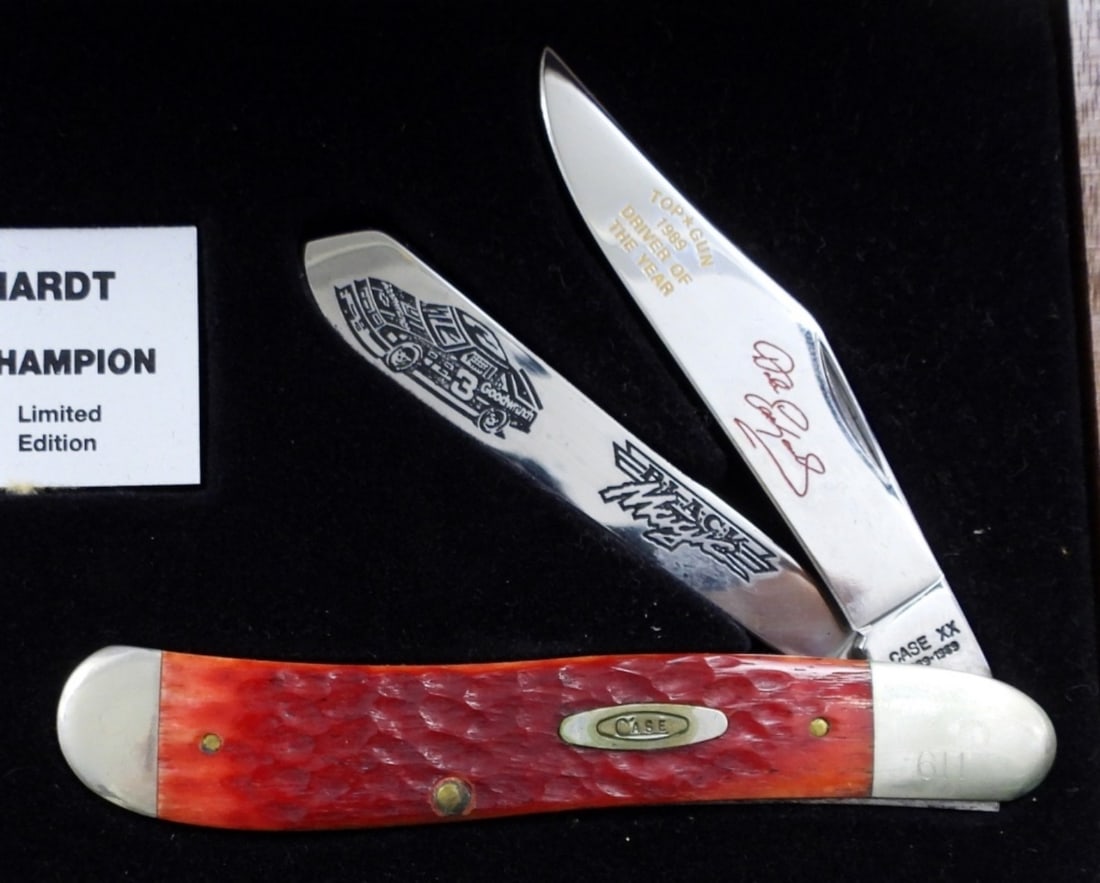 DALE EARNHARDT LIMITED EDITION CASE KNIFE: CASE COLLECTORS LIMITED EDITION 'DALE EARNHARDT' 4 TIME WINSTON UP CHAMPION, BID NOW!
