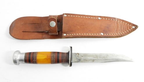 VINTAGE TRI-COLOR BOWIE KNIFE