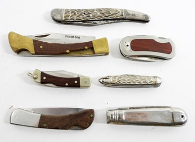 (7) VINTAGE POCKET KNIVES - SCHRADE,