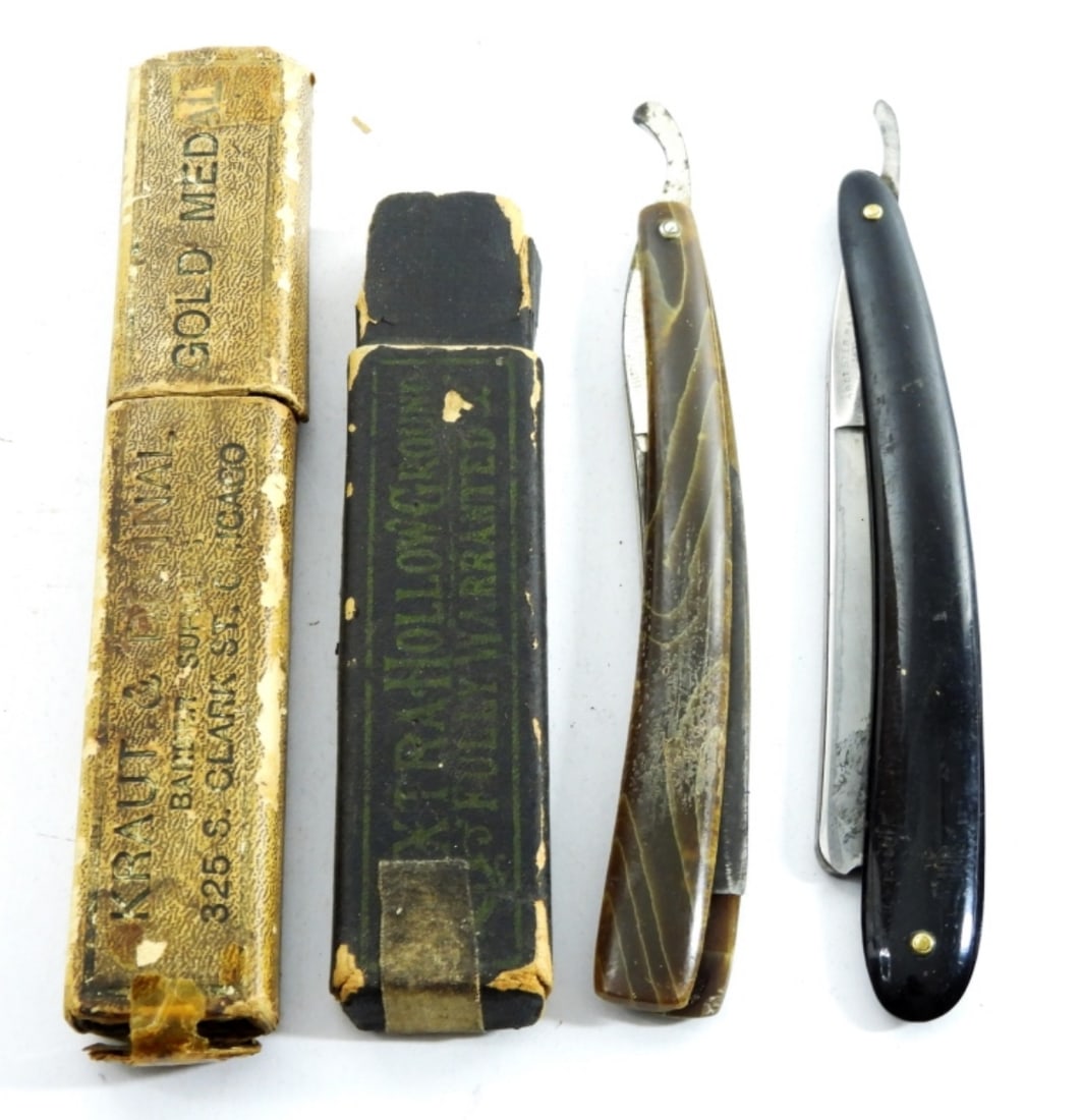 VINTAGE STRAIGHT EDGE RAZOR LOT (2) (1 of 3)