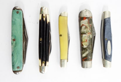 (5) VINTAGE POCKET KNIVES - BUCK 309,