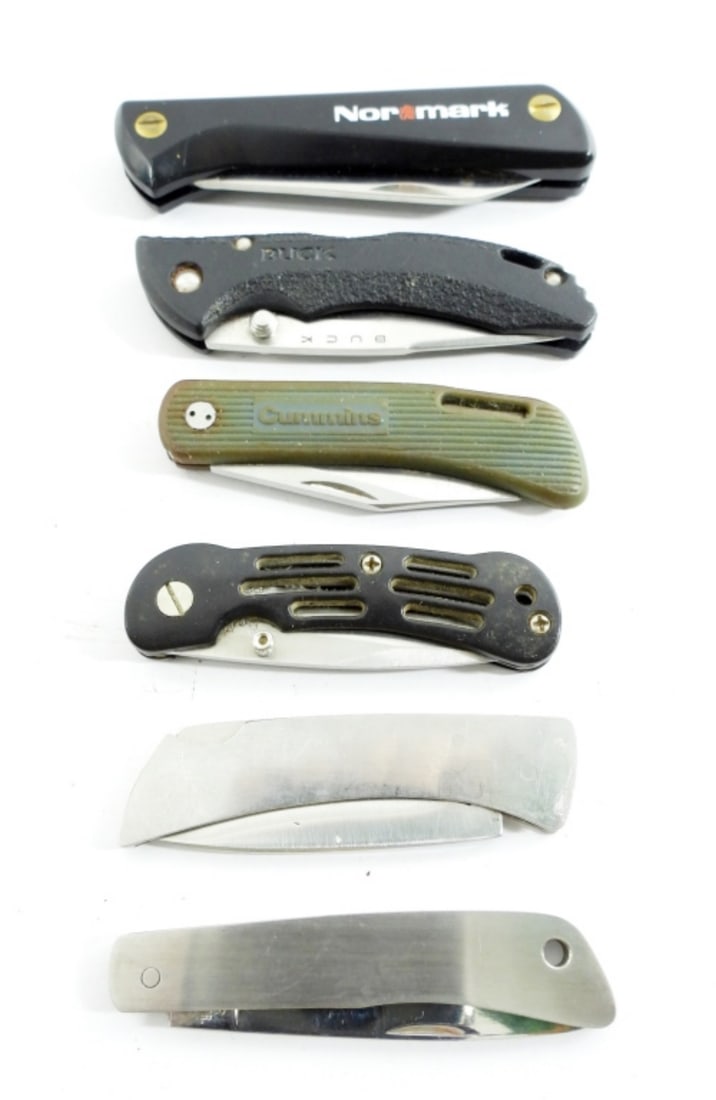 (6) SINGLE BLADE LOCKBACK KNIFE LOT (1 of 3)