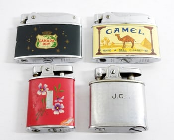 (4) VINTAGE LIGHTERS - CANADA DRY,