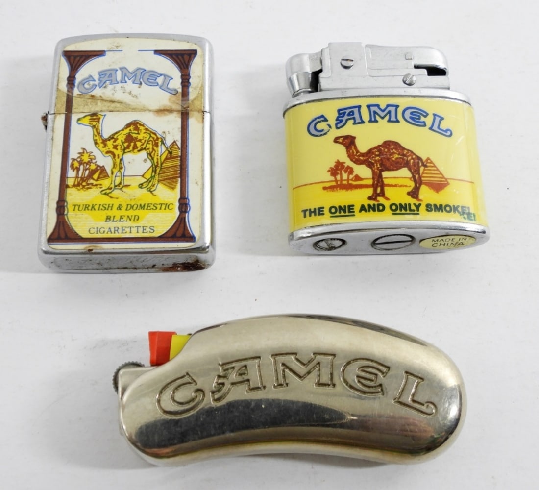 (3) VINTAGE CAMEL LIGHTERS (1 of 3)