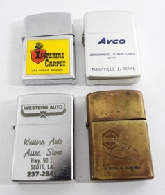 (4) ADVERTISING LIGHTERS - WESTERN AUTO,
