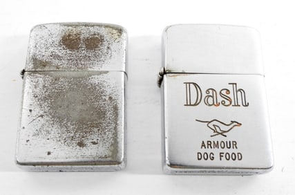 (2) PAT. ZIPPO VINTAGE LIGHTERS