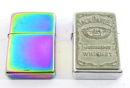 (2) 2005 ZIPPO LIGHTERS: JACK DANIELS &