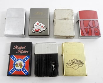 (7) PREOWNED FLIP TOP LIGHTERS