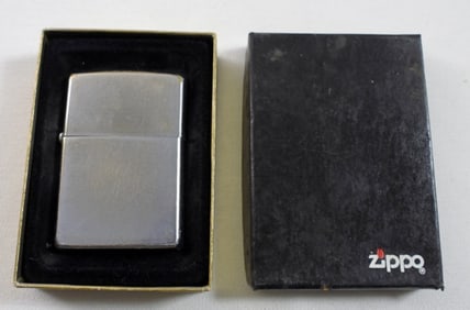 1979 CHROME ZIPPO(FIRED) IN BOX