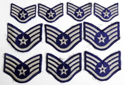 (10) U.S. AIR FORCE UNIFORM PATCHES