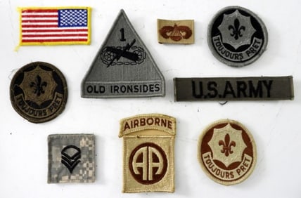 LOT OF (9) VINTAGE MILITARY ARMY PATCHES