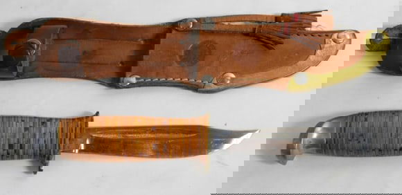 VINTAGE FIXED KNIFE IN SHEATH