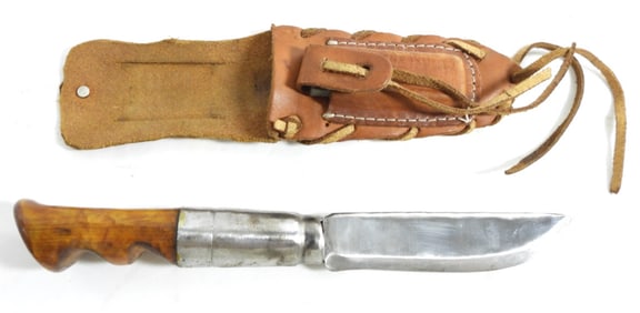 LUTZ FILE TOOL CO FIXED KNIFE IN SHEATH