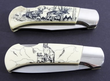 VINTAGE SABRE FOLDING LOCKBACK KNIVES (2)